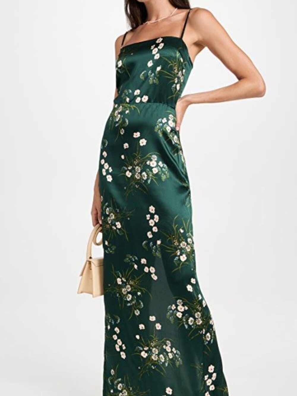 Reformation Green Frankie Silk Dress - Picture 3 of 5